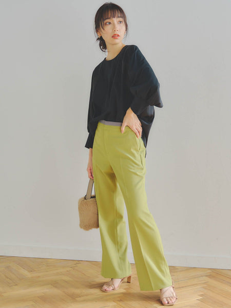 LANATEC LEYセミフレアパンツ≪洗濯機で洗える≫