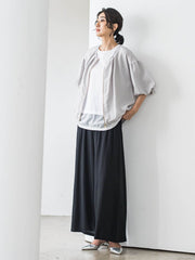 【WEB限定】ウエストギャザーワイドパンツ≪手洗い可能≫