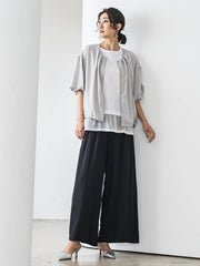 【WEB限定】ウエストギャザーワイドパンツ≪手洗い可能≫