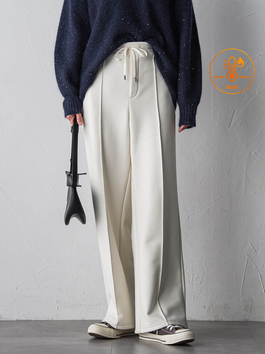 WEB限定/新色追加】”まるで毛布”とろける裏起毛ワイドパンツ | la.f