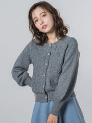 ハート柄編みカーディガン≪手洗い可能≫
