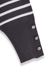 【WEB限定】ソデボタンガーターニット≪11号あり/洗える≫