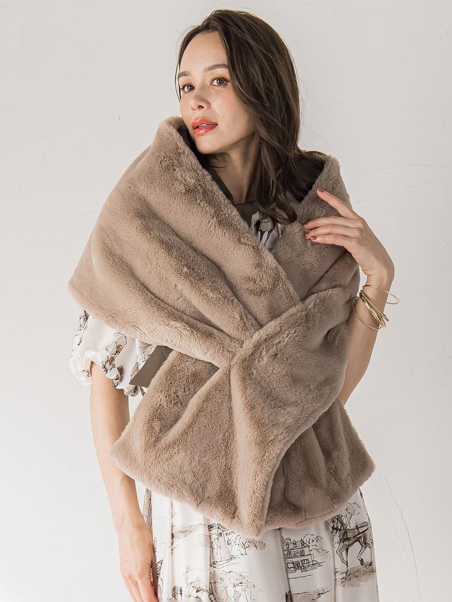 ファー ショール 楽天市場】シルバーフォックスファーストール 毛皮ケープ ファー