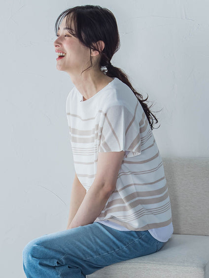 ストレスフリーペーパーヤーンニット≪手洗い可能≫