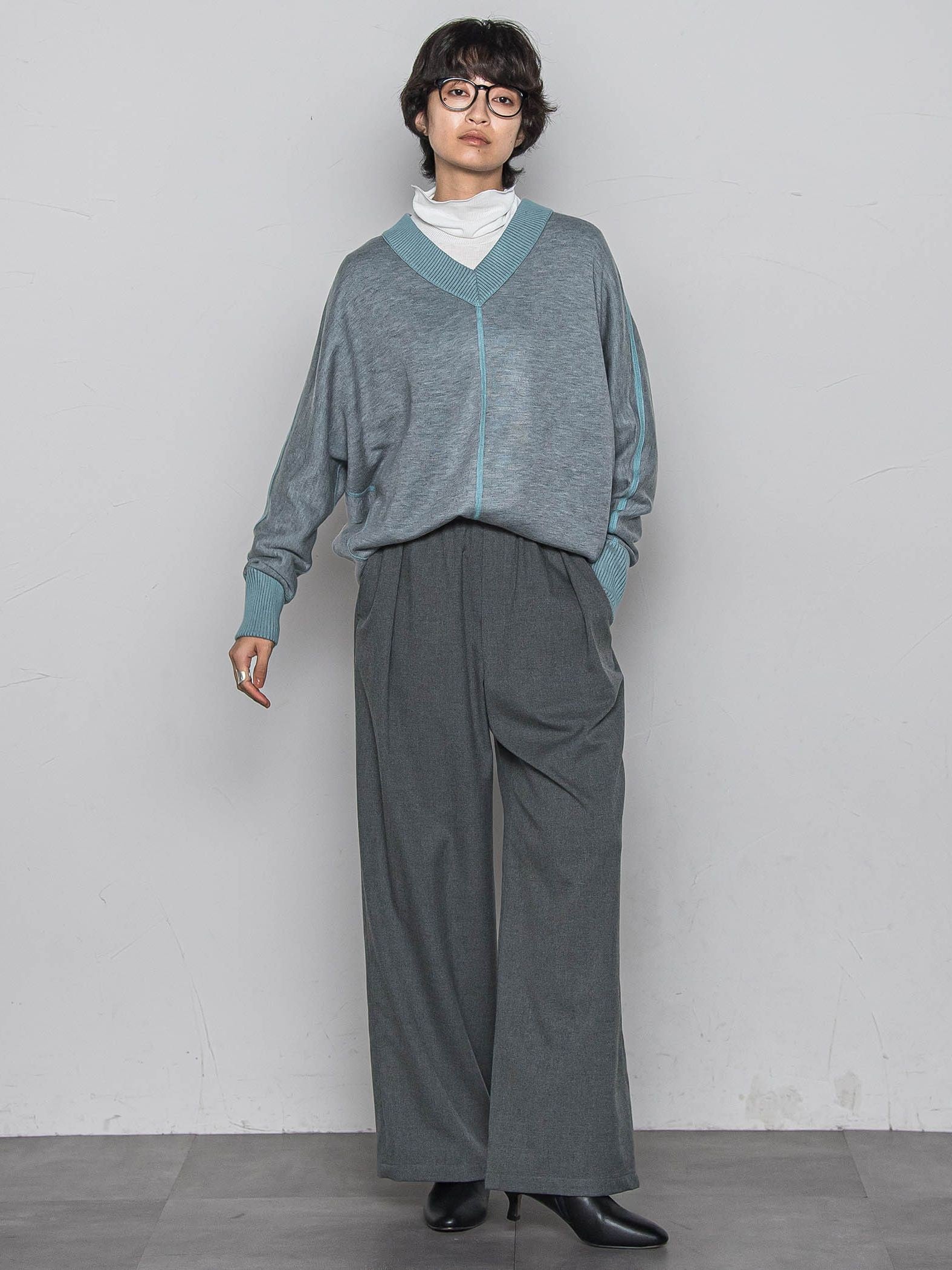 【一瞬で楽とキレイを叶える】裏起毛イージーワイドパンツ≪手洗い可能≫