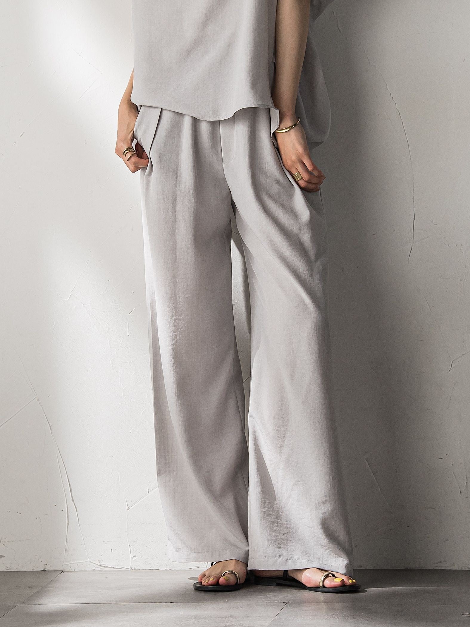 【新色追加】イージーワイドパンツ≪手洗い可能 / セットアップ対応≫