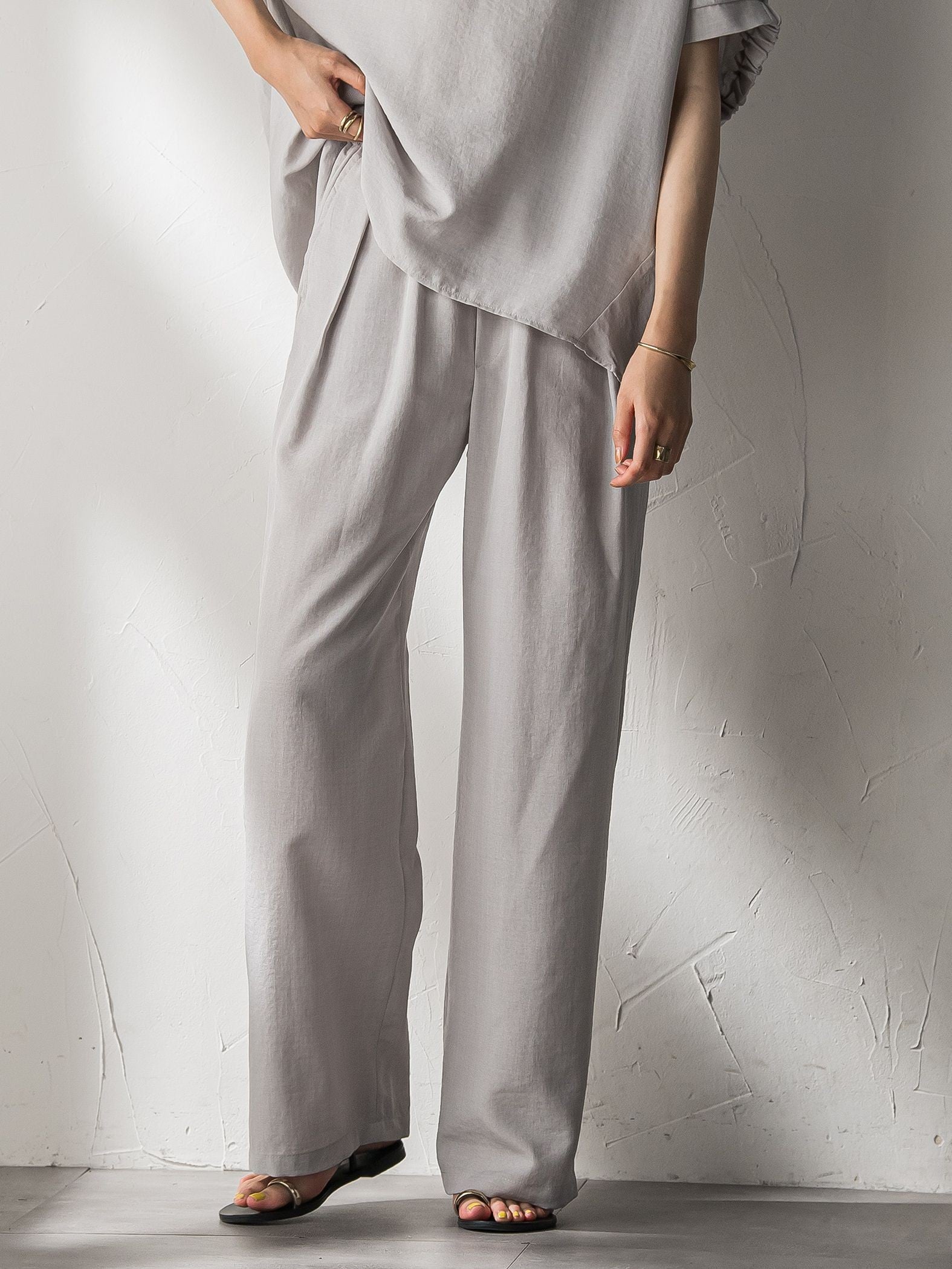 【新色追加】イージーワイドパンツ≪手洗い可能 / セットアップ対応≫