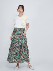 アシメショルダーフリルTシャツ≪手洗い可能≫