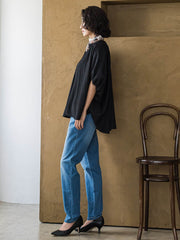 【WEB限定】ドルマンギャザーブラウス≪手洗い可能≫