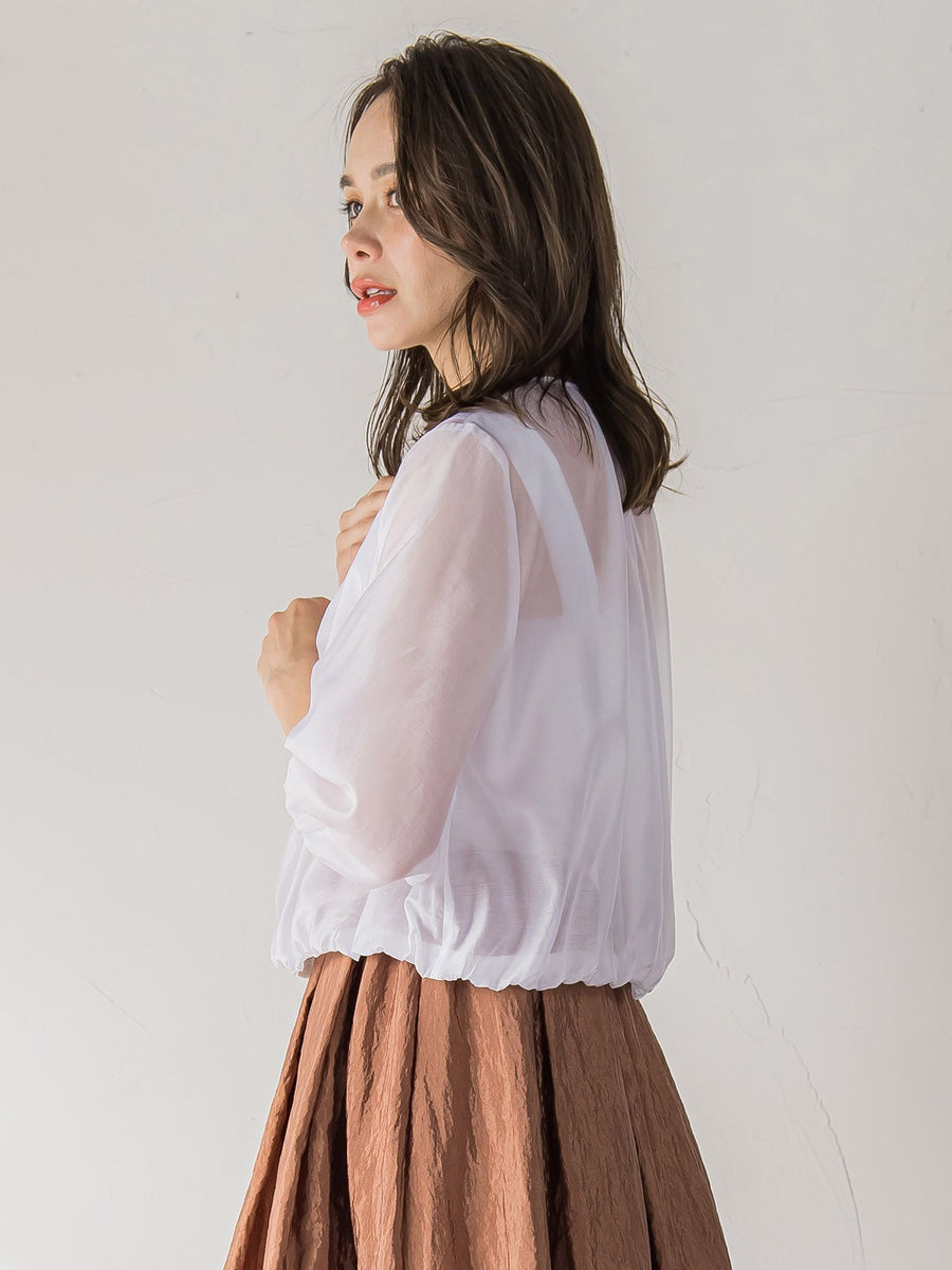 本日限定！お値下げ中！シアーオーガンジージャケット シアーオーガンジージャケット≪手洗い可能≫ | Viaggio Blu