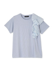 アシメショルダーフリルTシャツ≪手洗い可能≫