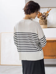 【WEB限定】【洗えるニット】クルーネックベーシックニット≪Lサイズあり≫