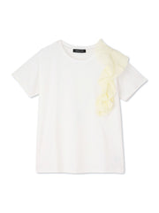 アシメショルダーフリルTシャツ≪手洗い可能≫