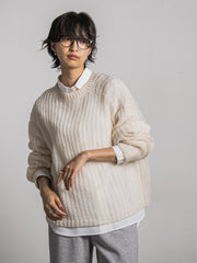 モヘヤメッシュニットプルオーバー≪手洗い可能≫