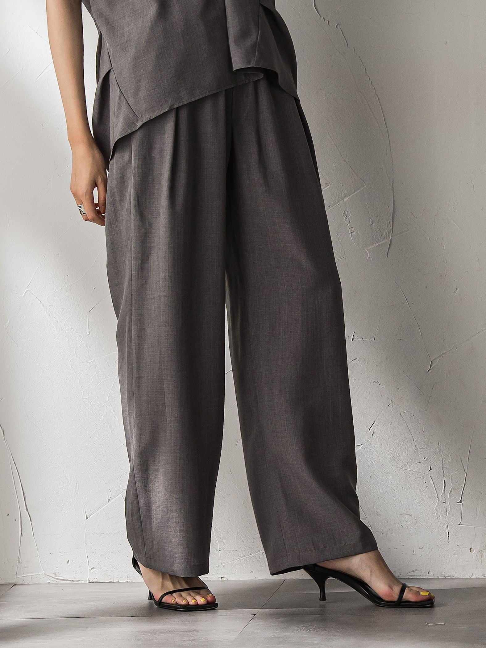 【新色追加】イージーワイドパンツ≪手洗い可能 / セットアップ対応≫