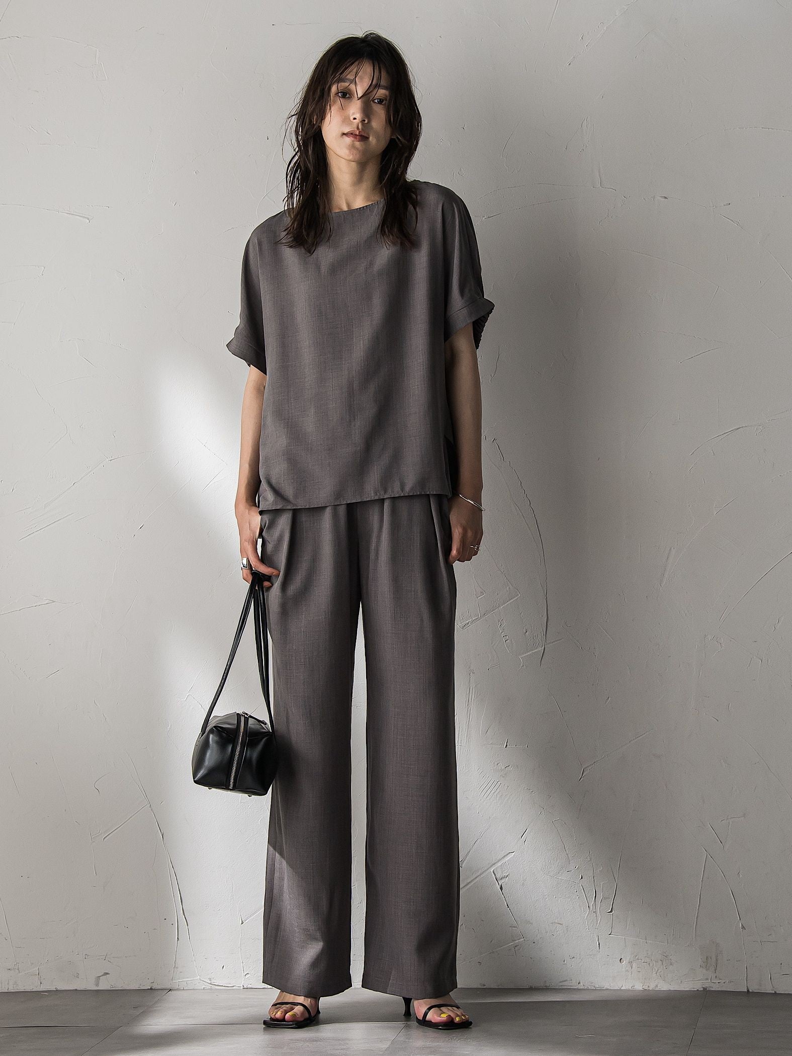 【新色追加】イージーワイドパンツ≪手洗い可能 / セットアップ対応≫