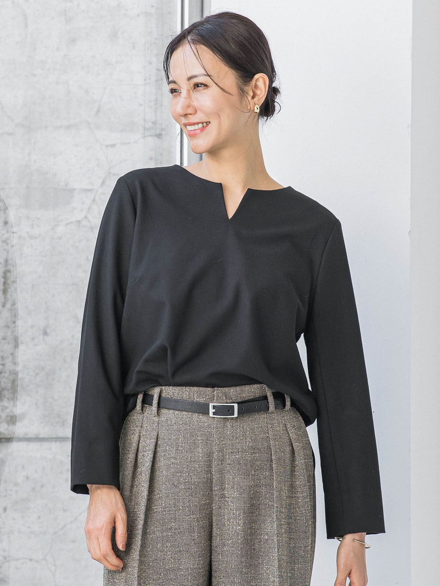 ロートレアモン（LAUTREAMONT）/両面起毛キーネックブラウス＜WEB限定11号サイズ＞ 両面起毛キーネックブラウス＜WEB限定11号サイズ＞ | LAUTREAMONT