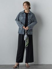 【カタログ掲載】FLOCK on DENIMジャケット≪手洗い可能≫