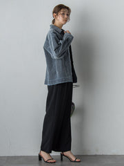 【カタログ掲載】FLOCK on DENIMジャケット≪手洗い可能≫