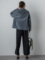 【カタログ掲載】FLOCK on DENIMジャケット≪手洗い可能≫