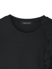 アシメショルダーフリルTシャツ≪手洗い可能≫