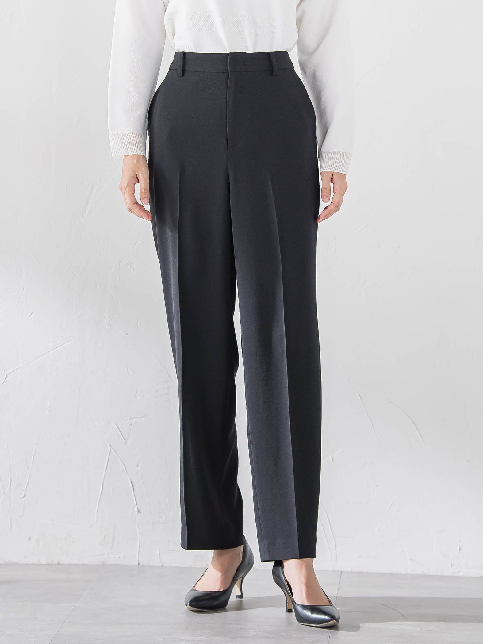 ハイストレッチカルゼストレートパンツ