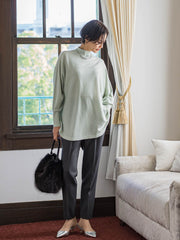 【WEB限定】≪洗えるニット/Lサイズあり≫すっきりハイネックニット