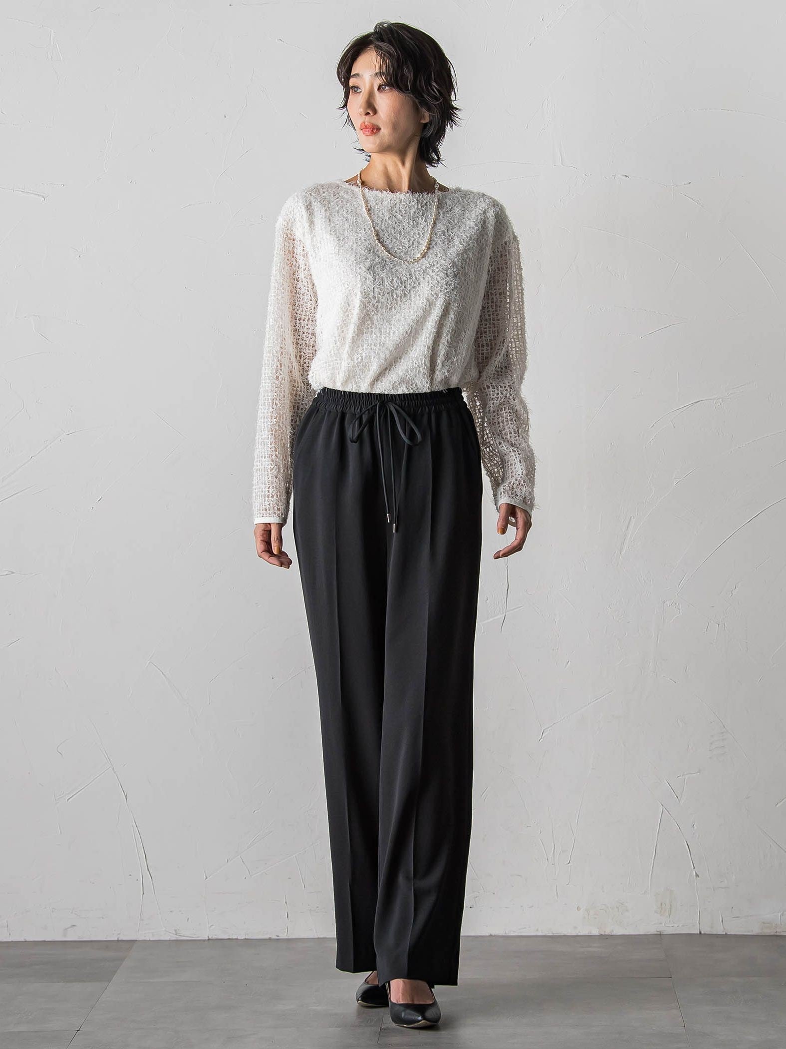 【カタログ掲載】ハイストレッチカルゼワイドパンツ