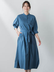 【WEB限定】【新色追加】【11号あり】ベルト付きドライタッチワンピース≪接触冷感/洗濯機で洗える≫