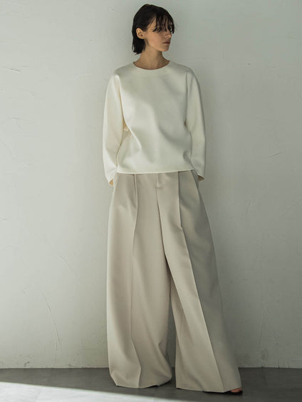 ポリエステルダブルクロスツイルスーパーワイドパンツ