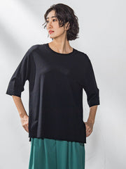 Tシャツ風ニットプルオーバー≪手洗い可能≫