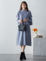 ケーブルTOPS&ニットワンピースSET ≪手洗い可能≫