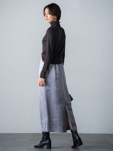 【WEB限定】吸湿発熱 タートルカットソー≪蓄熱保温/洗える≫