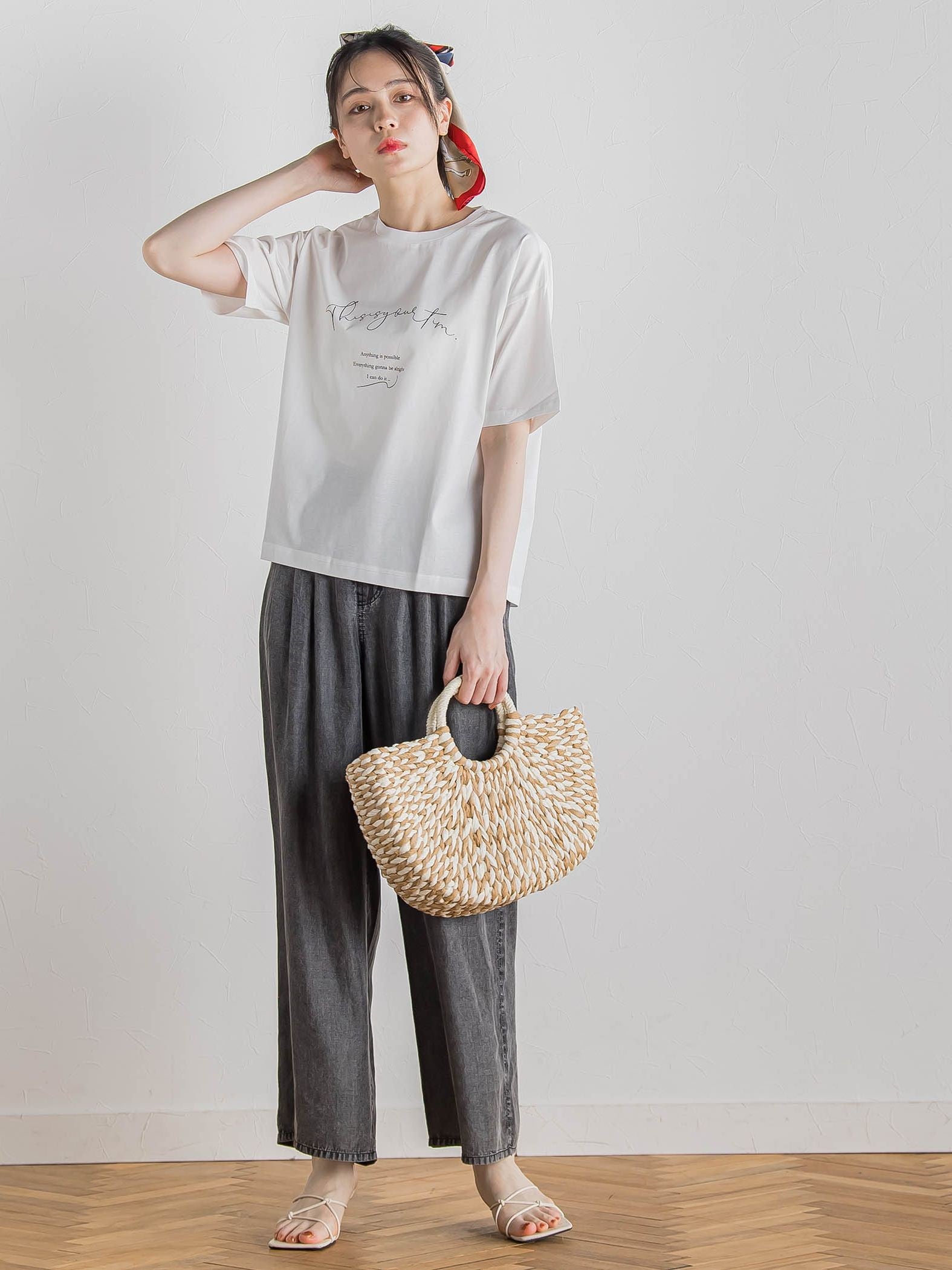 【WEB限定】ドライタッチコットンミックスロゴT≪洗濯機で洗える≫