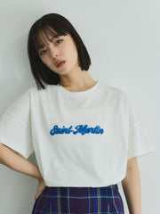さがら刺繍ロゴTシャツ≪洗濯機で洗える≫