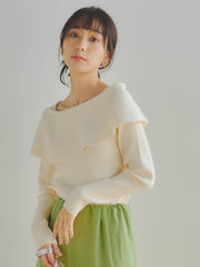 ケープデザインニット≪手洗い可能≫
