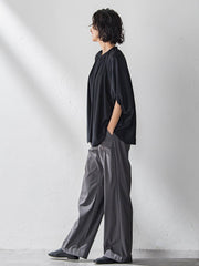 【WEB限定】ドルマンギャザーブラウス≪手洗い可能≫