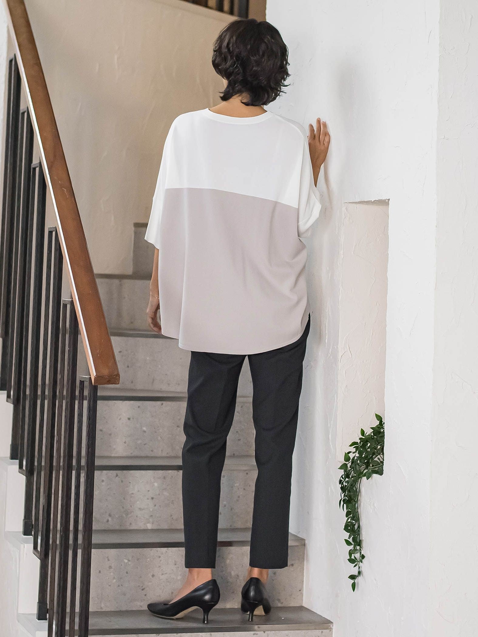 【極・名品パンツ】シェルタリングテーパードパンツ