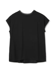 天竺シアー切替えTシャツ≪洗濯機で洗える≫