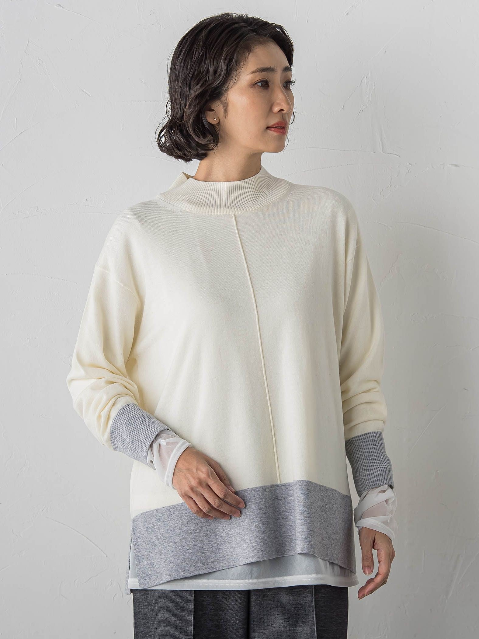 【新色追加】ファインウールハイネックニット