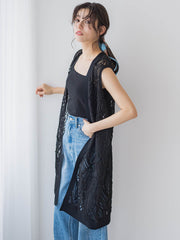 刺繍レースジレ≪手洗い可能≫