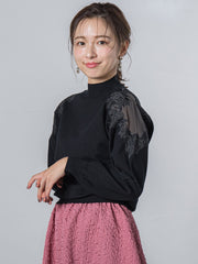 フラワー刺繍ニット≪手洗い可能≫