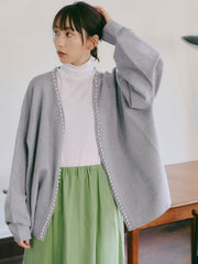 パール付きボレロカーディガン≪手洗い可能≫