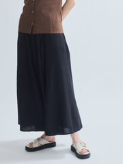 麻ライクベルトワイドパンツ≪手洗い可能≫
