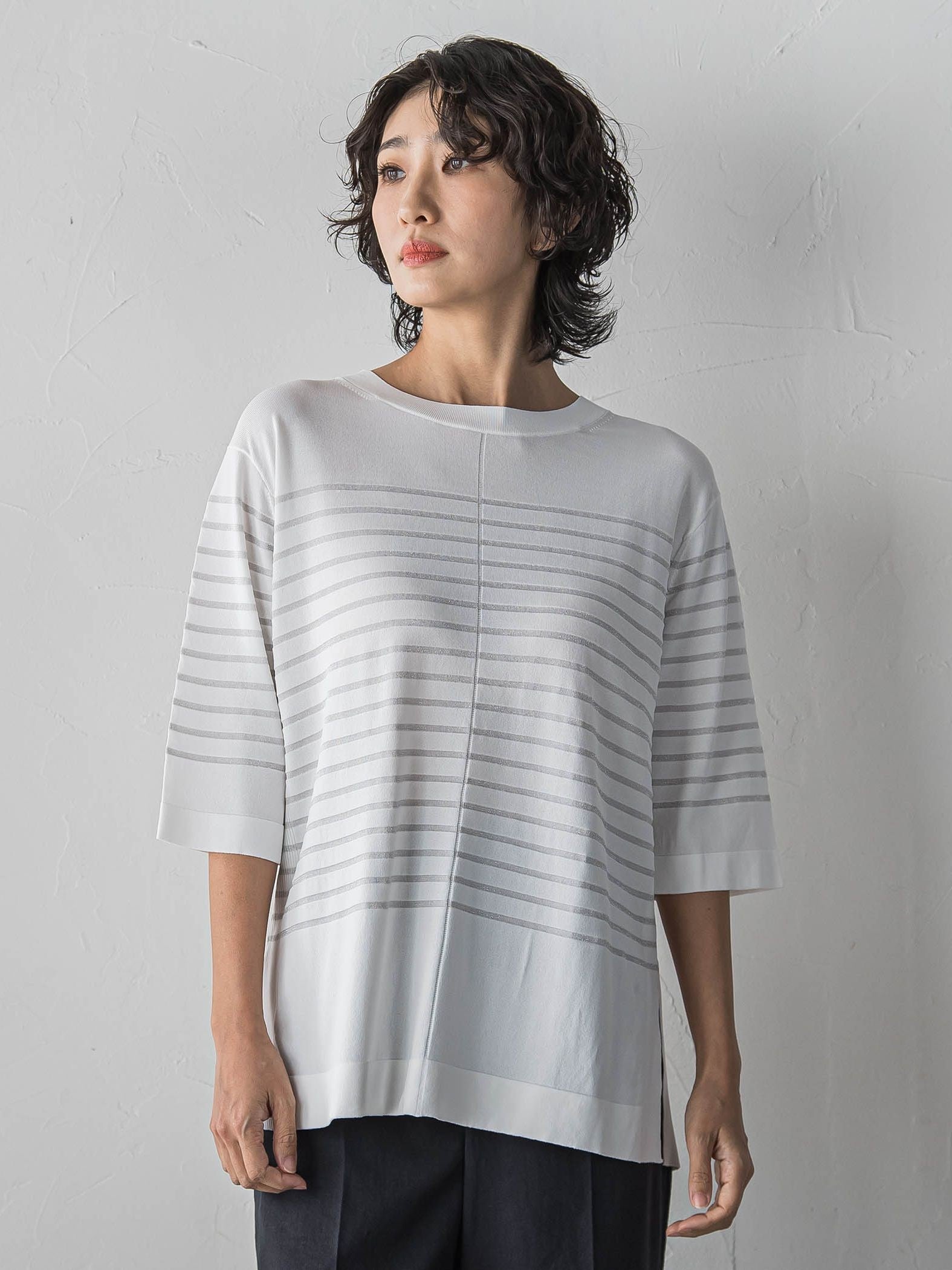 ボーダーTシャツニット