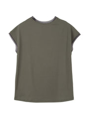 天竺シアー切替えTシャツ≪洗濯機で洗える≫