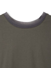 天竺シアー切替えTシャツ≪洗濯機で洗える≫