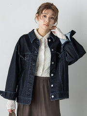 【カタログ掲載】FLOCK on DENIMジャケット≪手洗い可能≫