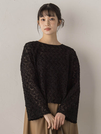 フェザーチュールモールブラウス≪手洗い可能≫