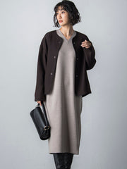 【WEB限定】LANABLENDニットワンピース≪洗えるニット/Lサイズあり≫